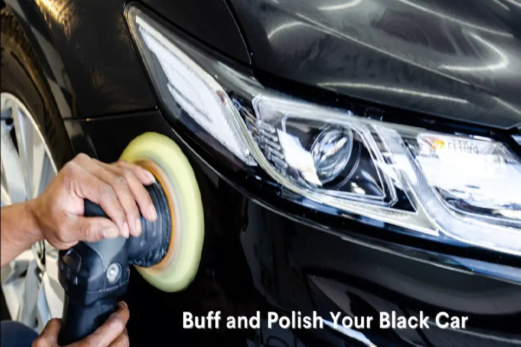 Buffing or polishing after applying car paint black
