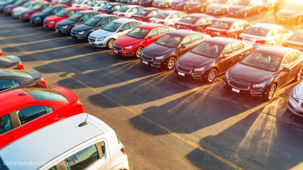 buying a car in Nigeria. fleets of cars parked for sale in Nigeria.