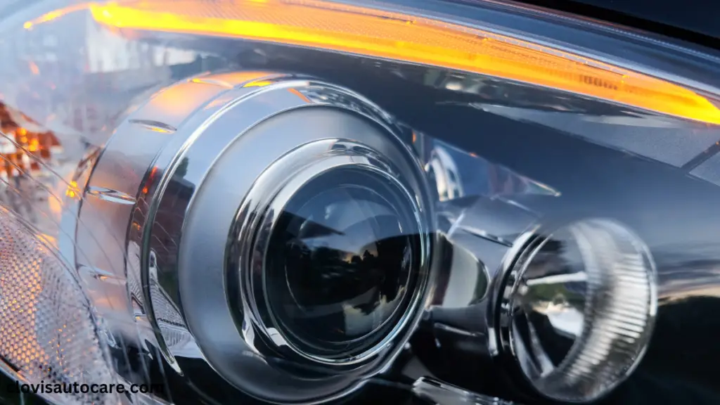 car headlight. neon vs traditional halogen