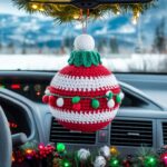 20+ Christmas Car Crochet Ideas to Make Your Car Festive