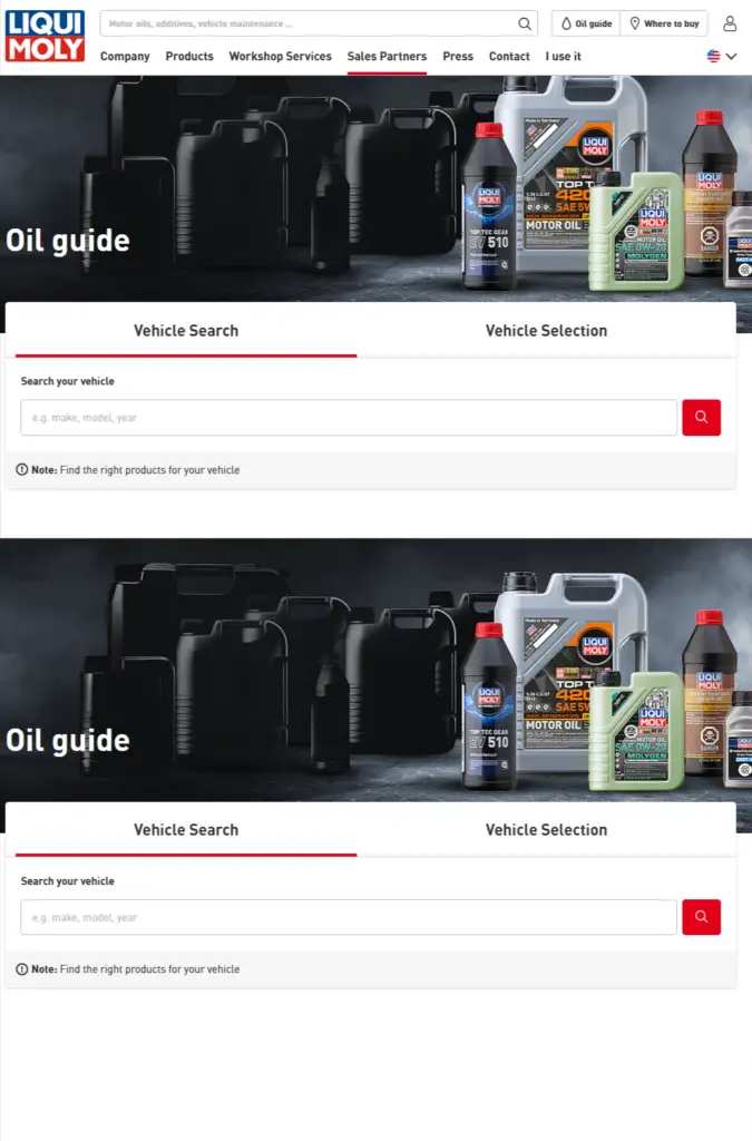 official website page of Liqui Moly