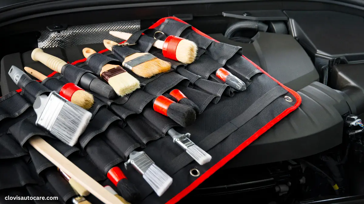 set of brushes for interior car cleaning