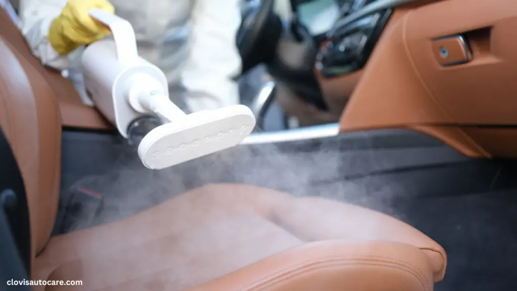 steam cleaning car interior