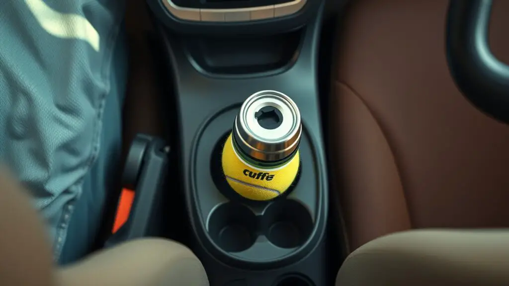 Tennis Ball Cup Holder Hack. keep your car interior clean and organized