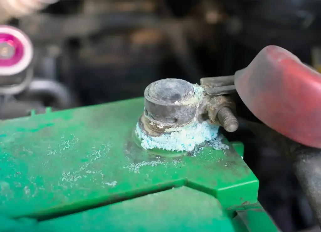corroded battery terminal that causes no crank