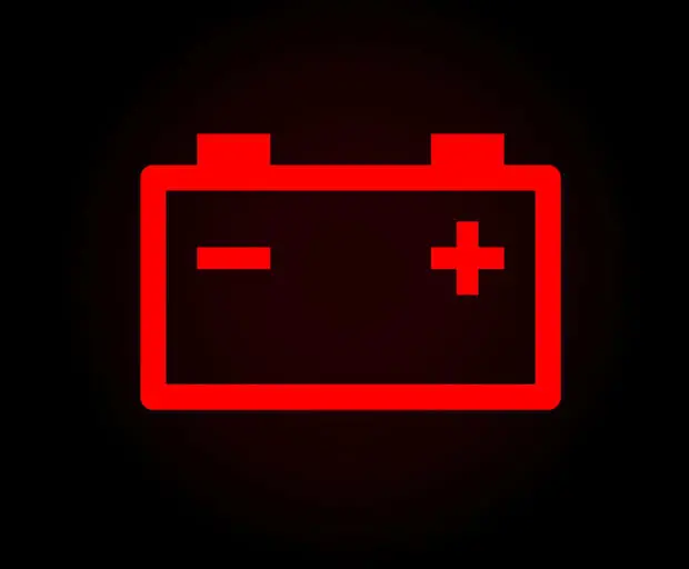 battery warning light
